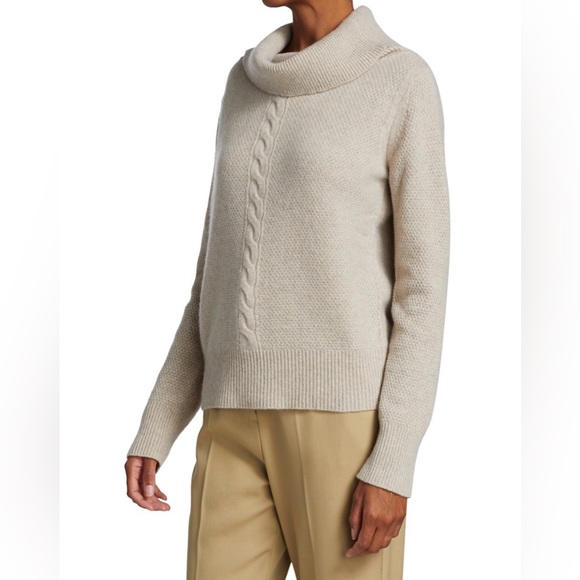 MAX MARA NETTARE LUXE CASHMERE PULLOVER SWEATER NEUTRAL COWL NECK WOMEN SZ SMALL - Picture 3 of 16